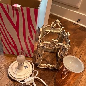 Pink zebra picture frame accent shade